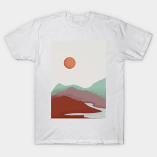 Modern Eathy Tones Mountains T-Shirt